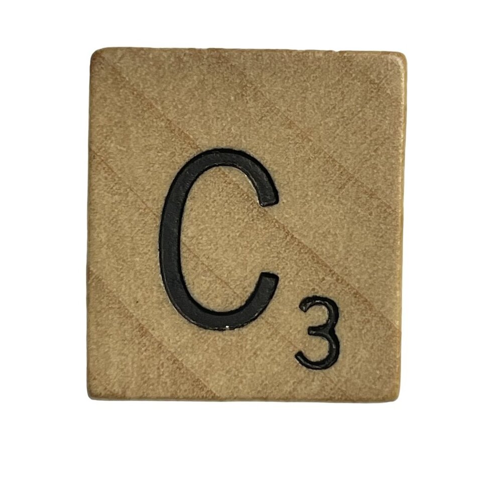 Scrabble Game Piece Letter C Replacement Wood Tile Genuine Standard Edition mq